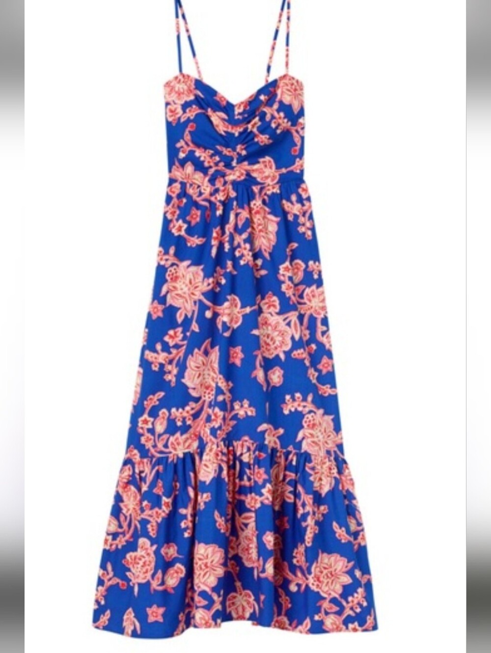 A.L.C Midi Blue And Coral Dress